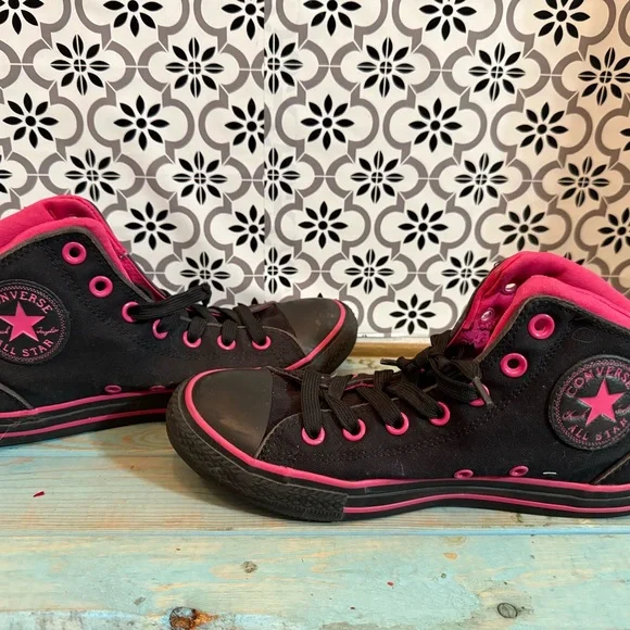 Converse Pink High-Top Sneakers - Picture 3 of 5